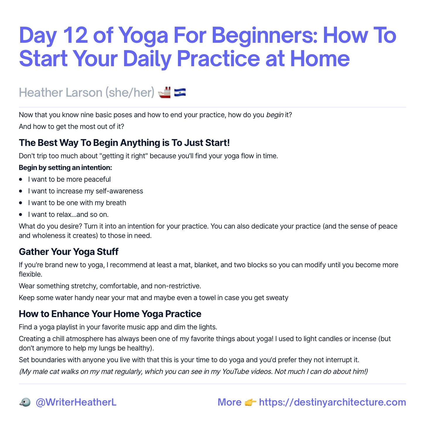 Day 12 of Yoga For Beginners: How To Start Your Daily Practice at Home