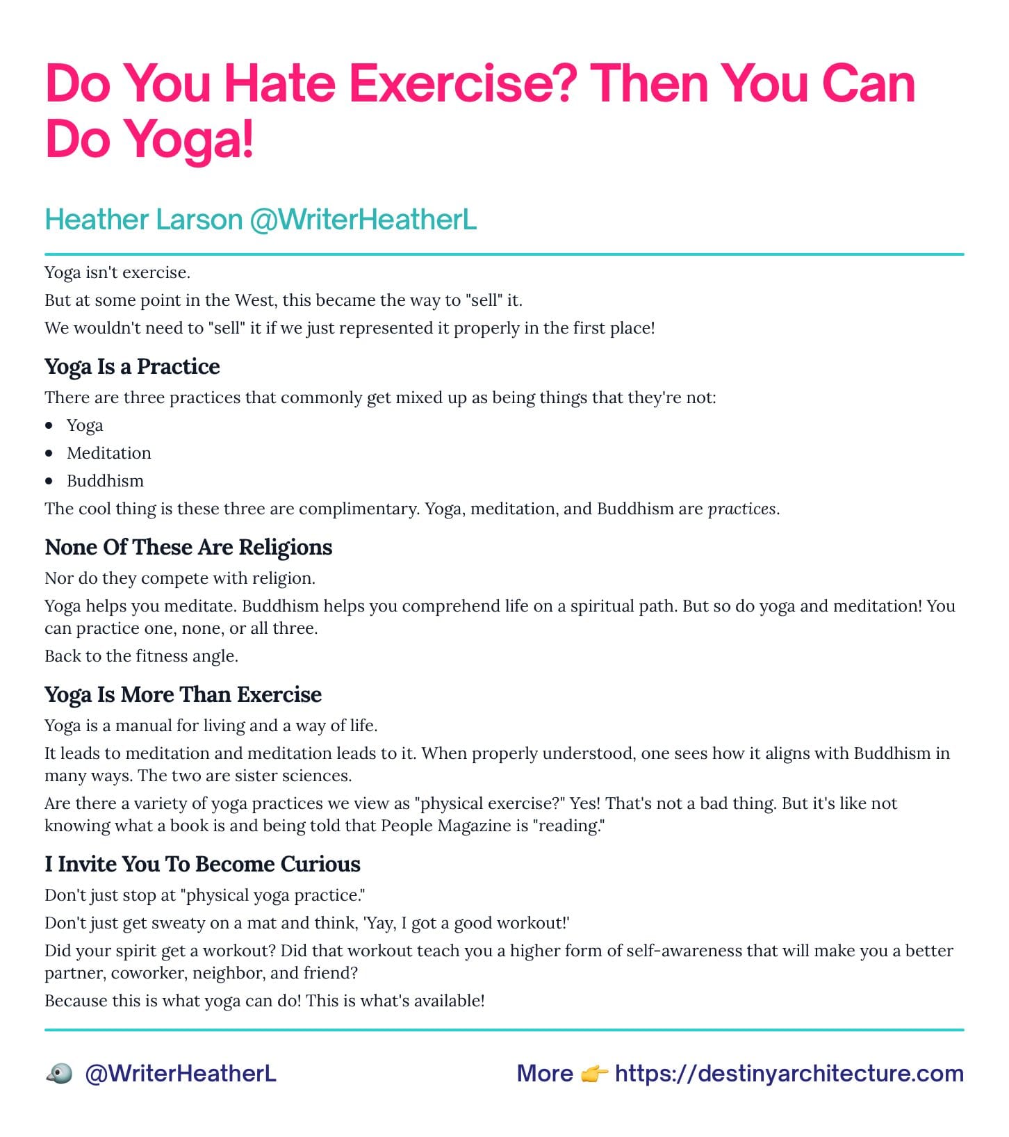 "I Hate Exercise" Doesn't Cancel You From Practicing Yoga!