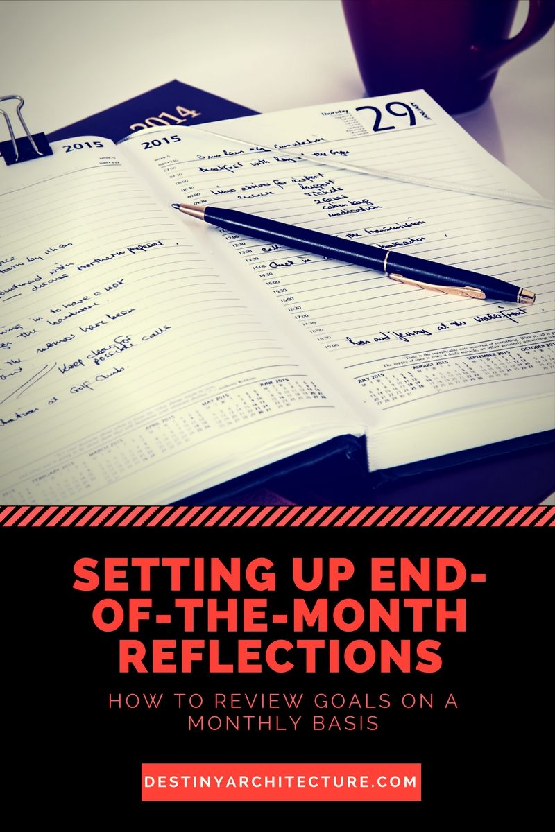 Setting up end-of-the-month reflections