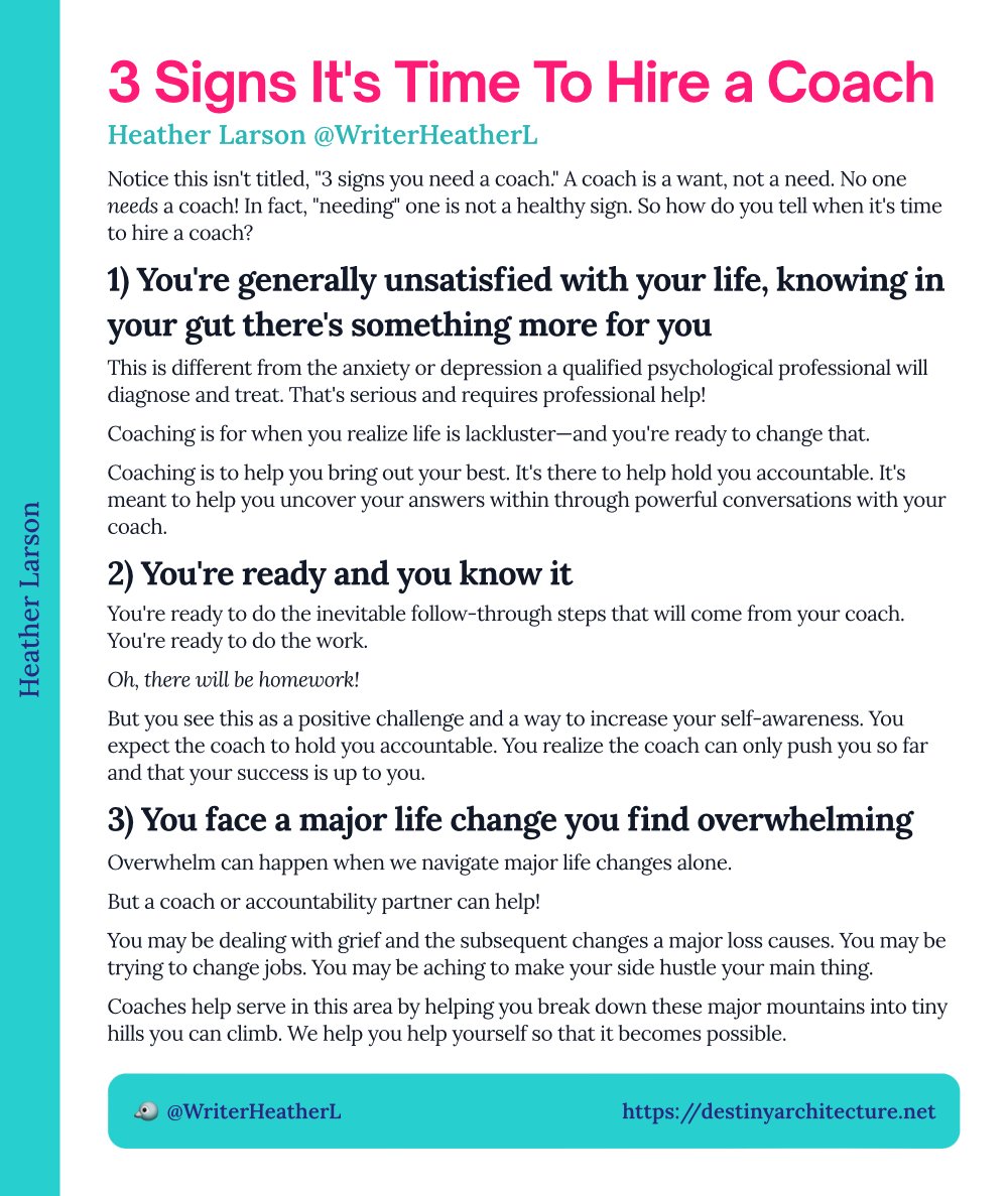 The Top 3 Signs It's Time To Hire a Coach