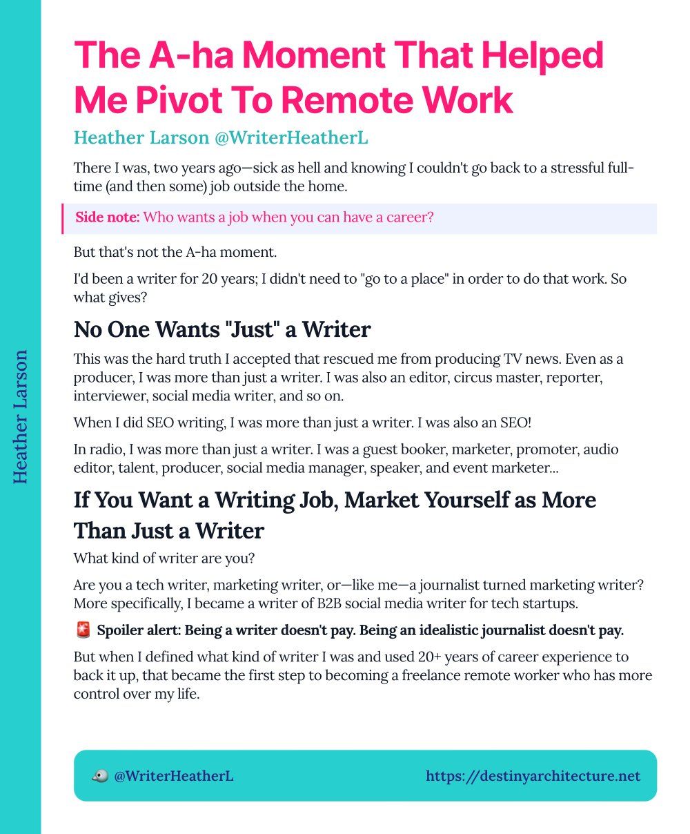 The A-ha Moment That Helped Me Pivot To Remote Work [YOUTUBE]