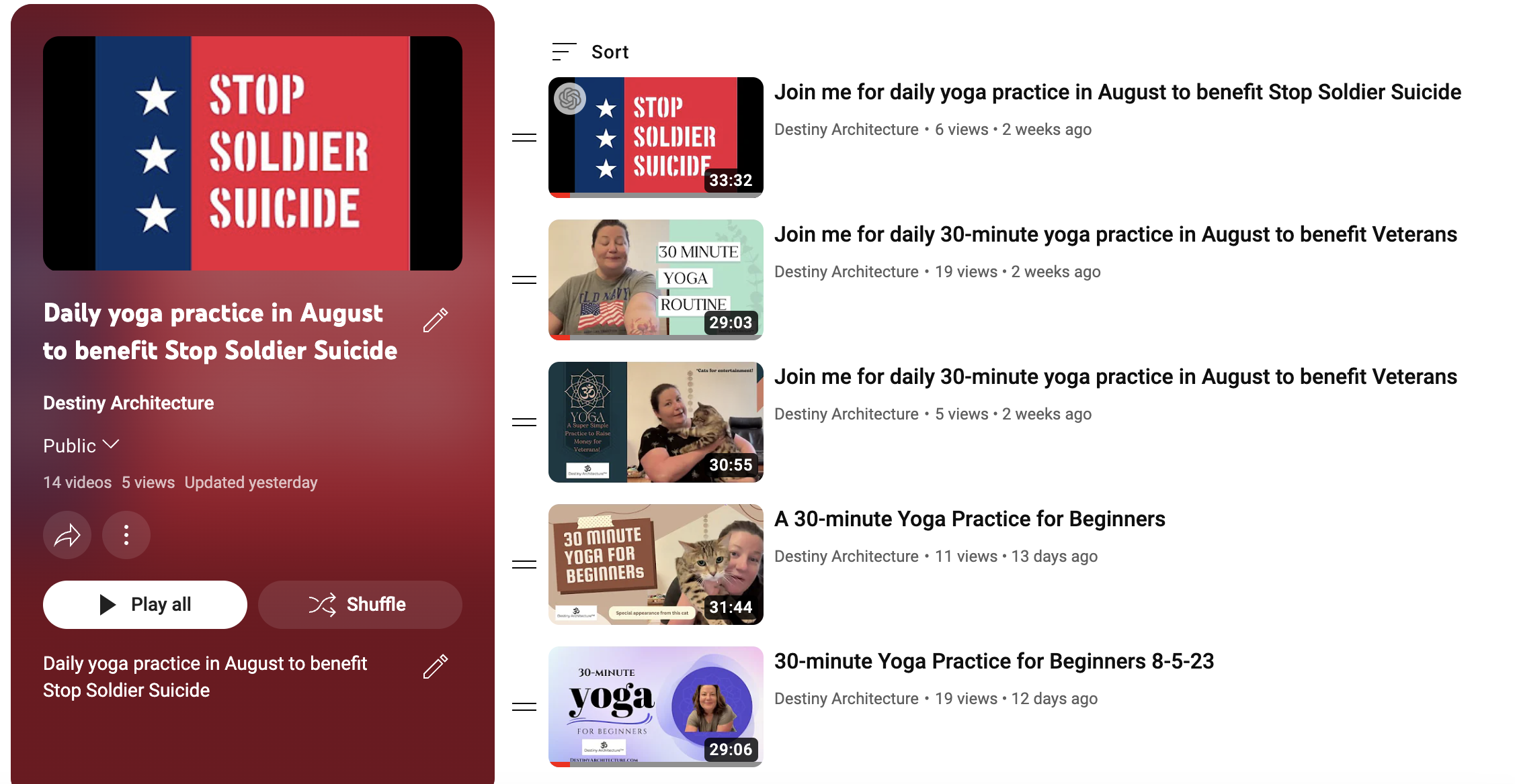 ALL the August Yoga Practices So Far In One Handy List!